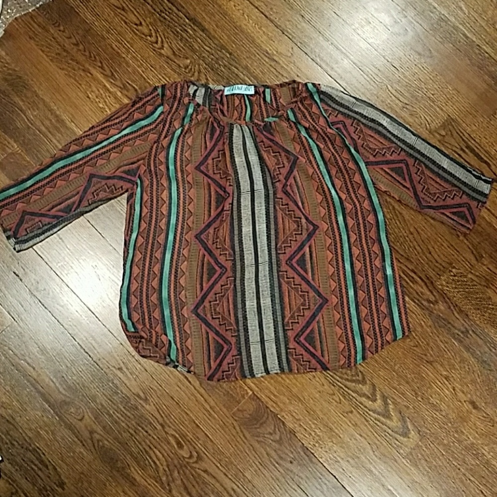 Dina Be Sheer Flowy Top Size S/M